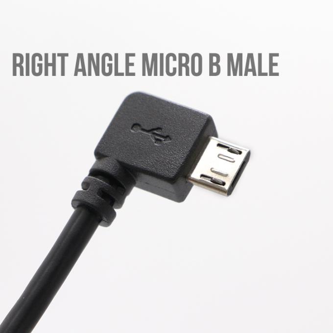 사용자 지정 90도 직각 남성에서 여성 마이크로 USB 케이블 2