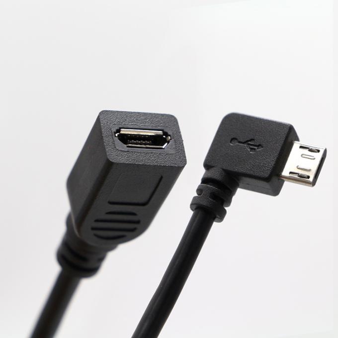 사용자 지정 90도 직각 남성에서 여성 마이크로 USB 케이블 1