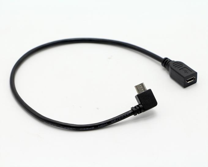 사용자 지정 90도 직각 남성에서 여성 마이크로 USB 케이블 4