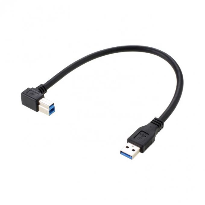 에프슨 HP 프린터용 고속 5Gbps 90도 오른쪽 각 USB 3.0 A 남성 USB B형 케이블 1