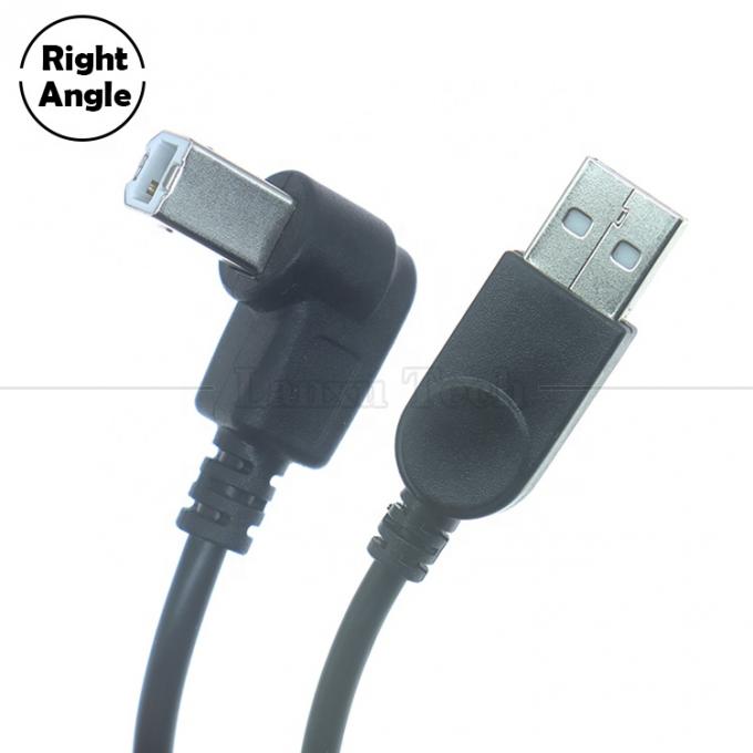 90도 직각 타입 A 남성에서 B 남성 USB 2.0 프린터 커넥터 확장 케이블 1