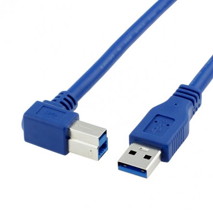 에프슨 HP용 고속 5Gbps 90도 오른쪽 각 USB 3.0 A 남성 USB B형 프린터 케이블 3