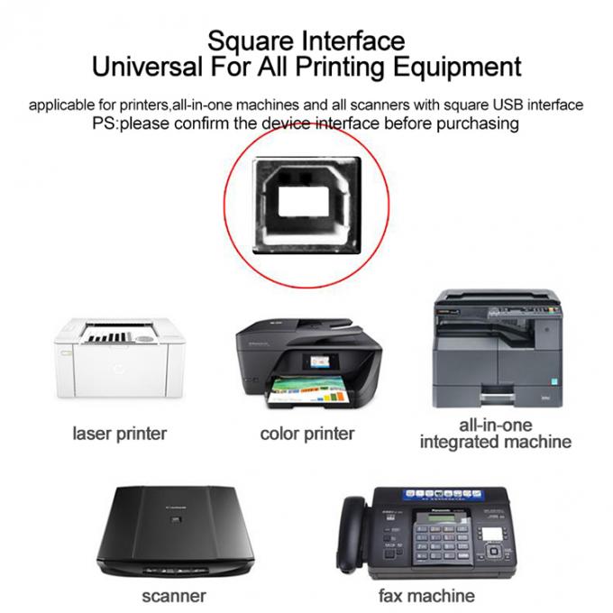 고속 데이터 충전 1M 타입 A 남성에서 B 남성 프린터 스캐너용 USB 2.0 케이블 8