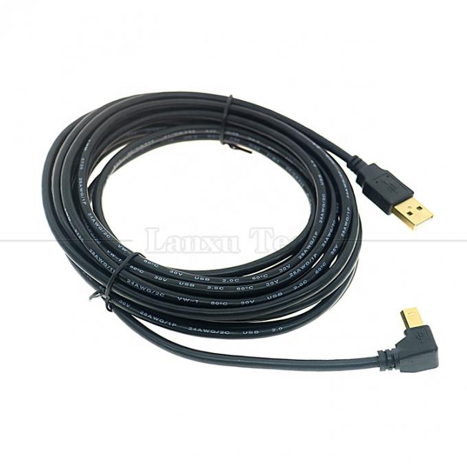 오른쪽 왼쪽 위 아래 각 90도 각 USB A에서 USB B 프린터 스캐너 케이블 0