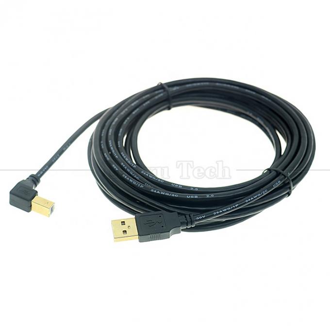 오른쪽 왼쪽 위 아래 각 90도 각 USB A에서 USB B 프린터 스캐너 케이블 5