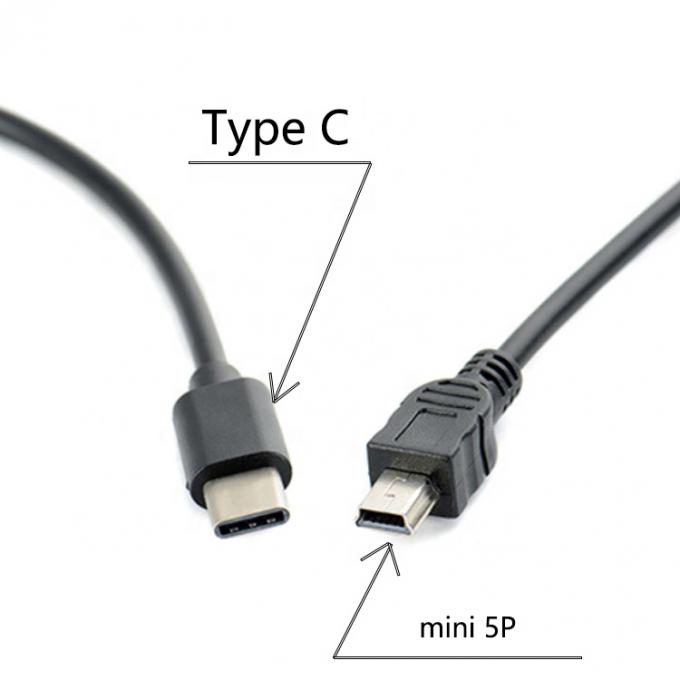 데이터 충전 USB 타입 C에서 미니 B 5 핀 USB OTG 케이블 카메라 1