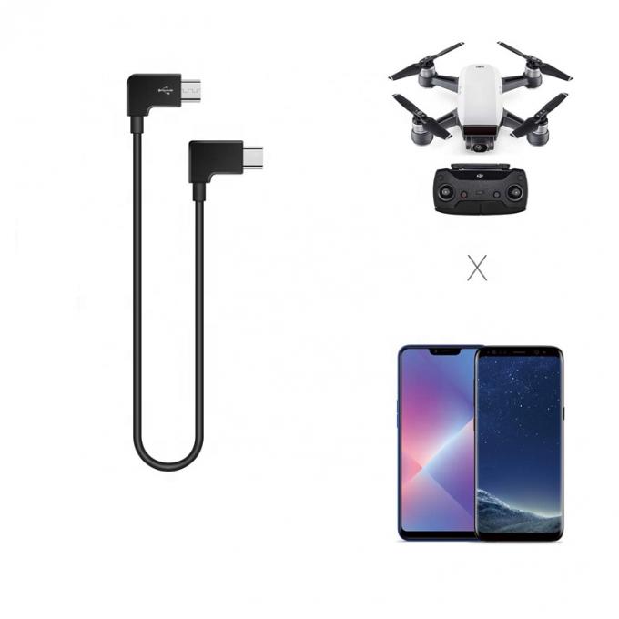 90도 각 미크로 B에서 C 타입 USB 케이블 0