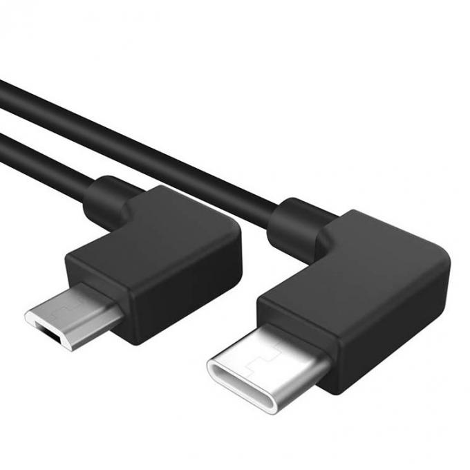 90도 각 미크로 B에서 C 타입 USB 케이블 3