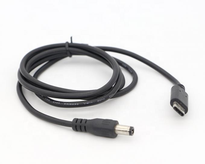사용자 정의 USB 3.1 타입 C 남성에서 DC 5.5x2.5mm 남성 파워 잭 확장 충전 케이블 5