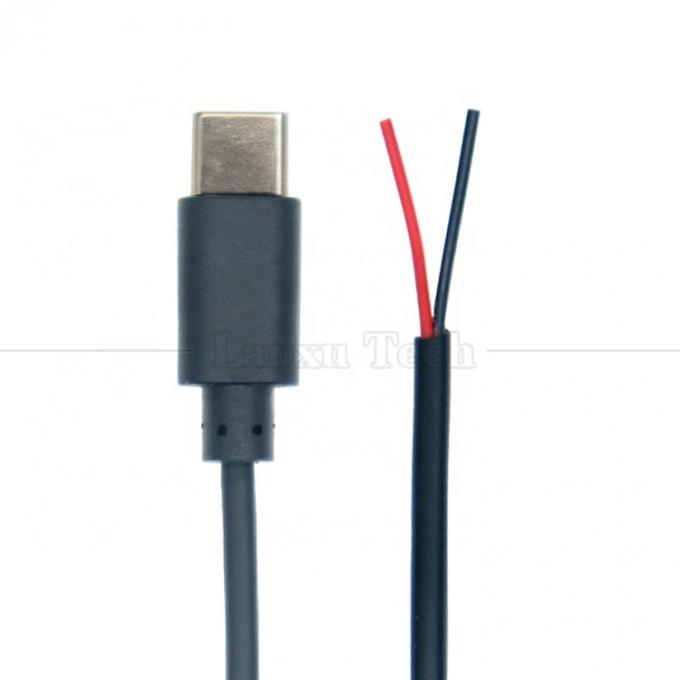 사용자 지정 데이터 충전 2 4 코어 USB 타입 C 남성 여성 벗겨진 오픈 와이어 엔드 피그테일 케이블 4