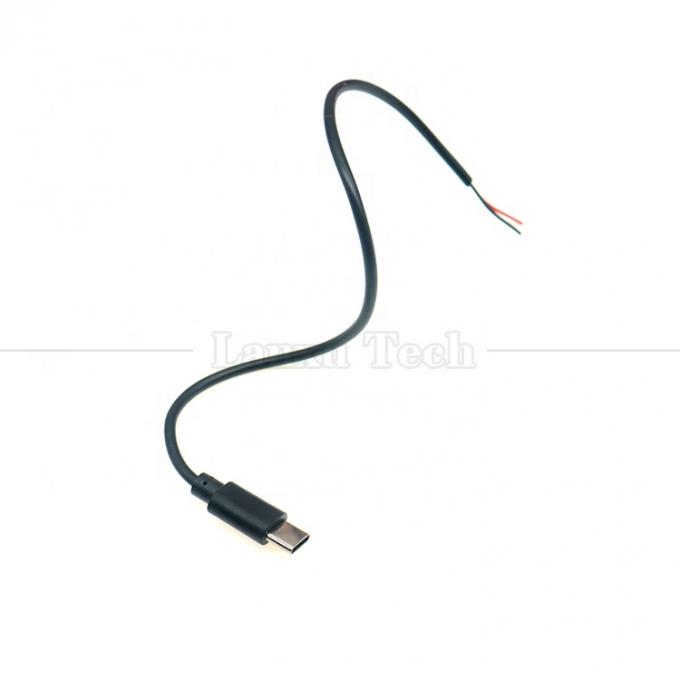 사용자 지정 데이터 충전 2 4 코어 USB 타입 C 남성 여성 벗겨진 오픈 와이어 엔드 피그테일 케이블 5