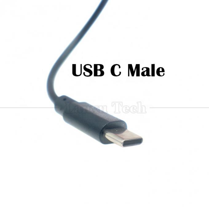 사용자 지정 데이터 충전 2 4 코어 USB 타입 C 남성 여성 벗겨진 오픈 와이어 엔드 피그테일 케이블 3