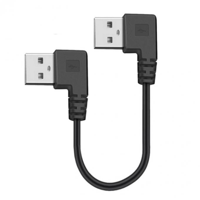커스텀 0.25M 0.3M 90도 직각 남성 USB로 직각 남성 USB 2.0 케이블 2