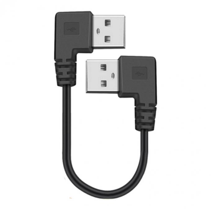 커스텀 0.25M 0.3M 90도 직각 남성 USB로 직각 남성 USB 2.0 케이블 4