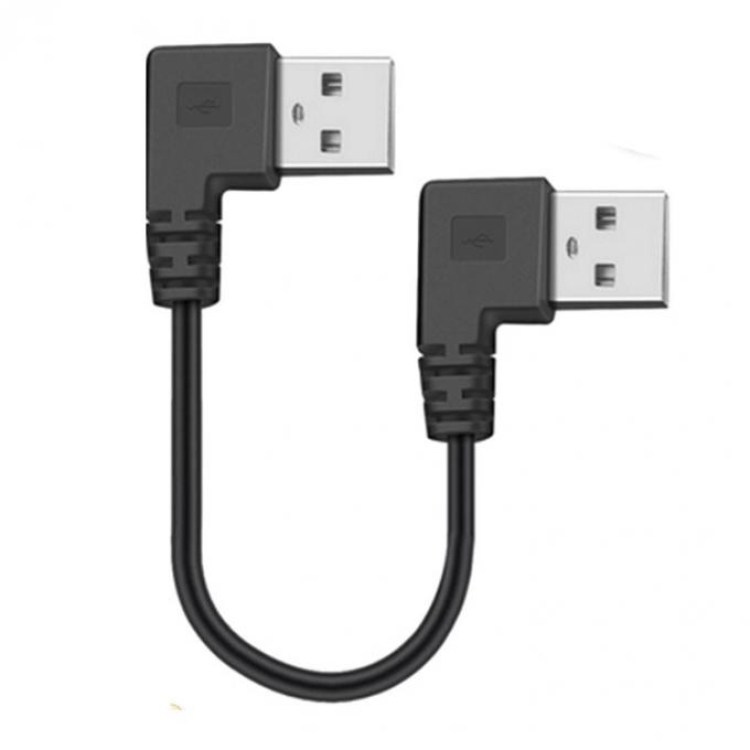 커스텀 0.25M 0.3M 90도 직각 남성 USB로 직각 남성 USB 2.0 케이블 3