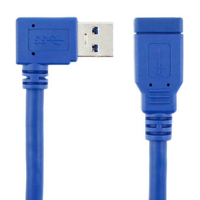 고속 5Gbps 1m 90도 오른쪽 각 USB 3.0 타입 A 남성에서 여성 USB 3.0 확장 케이블 4