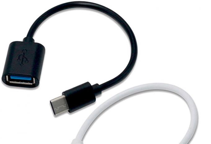 전화 노트북용 USB 타입 C 남성에서 USB 2.0 여성 OTG 어댑터 케이블 0