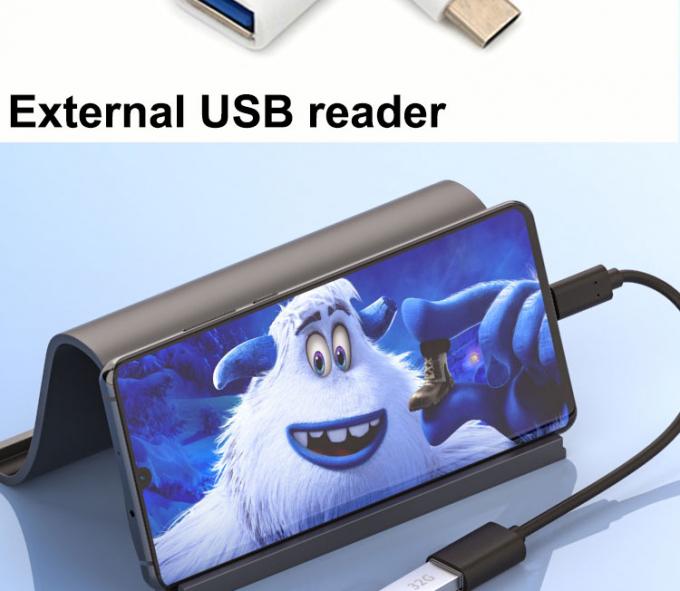 전화 노트북용 USB 타입 C 남성에서 USB 2.0 여성 OTG 어댑터 케이블 4