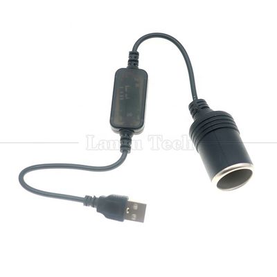 주문 충전기를 설정 USB A 남성 5V에서 12V 자동차 담배 라이터 소켓 여성 변환 케이블 online manufacture