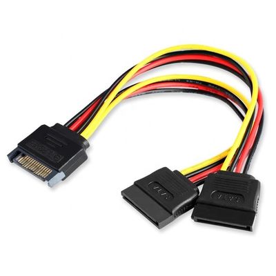 주문 남성에서 여성 데이터 Sata 15 핀 파워 Y 스플리터 케이블 컴퓨터 HDD SSD PC 케이스 online manufacture