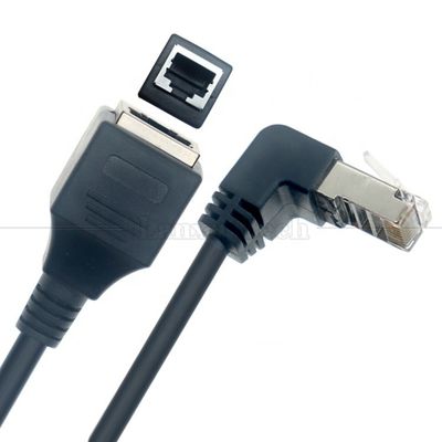 주문 Cat5e 위 아래 왼쪽 오른쪽 각 RJ45 남성에서 RJ45 여성 소켓 패널 마운트 이더넷 케이블 online manufacture