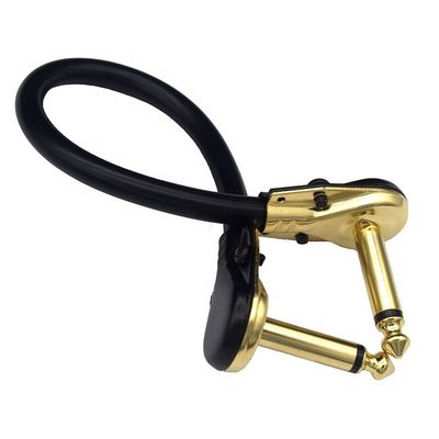 주문 1/4 인치 골든 오른쪽 각 Mono TS 잭 악기 코드 기타 패치 케이블 online manufacture