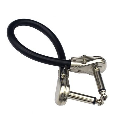 주문 1/4 6.35mm 인치 실버 골든 오른쪽 앵글 모노 TS 오디오 잭 기타 패치 케이블 online manufacture