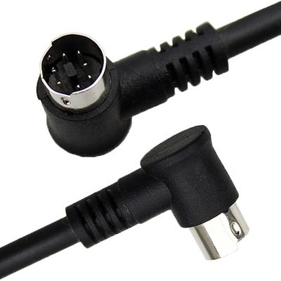 주문 커스텀 1M 2M 3M 방패 90도 직각 S 비디오 남성에서 남성 7 핀 미니 딘 확장 케이블 online manufacture