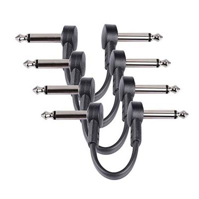 주문 맞춤형 짧은 90도 각 1/4 인치 TS 잭 전기 악기 기타 패치 케이블 online manufacture