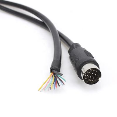 주문 커스텀 1M 2M 쉴드 13 PIN Din 커넥터 오픈 와이어 피그테일 케이블 online manufacture