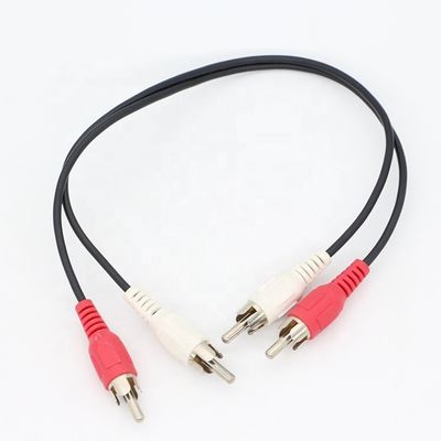 주문 커스텀 M 2M 3M TV Y 스플리터 2 RCA 남성 2 RCA 남성 오디오 비디오 케이블 online manufacture