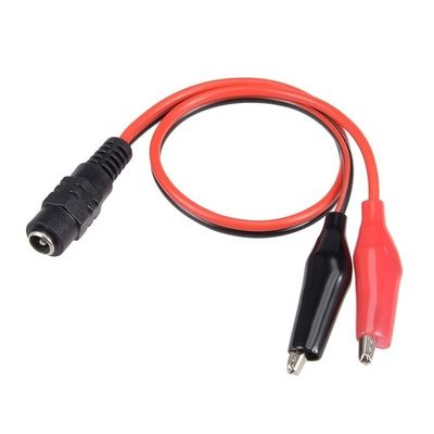 주문 5.5x2.1mm DC 여성으로 듀얼 악어 클립 전력 테스트 어댑터 케이블 online manufacture