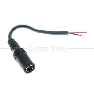 주문 맞춤형 DC 여성 배럴 잭 플러그 5.5x2.1mm 커넥터 오픈 틴 피그테일 와이어 케이블 online manufacture