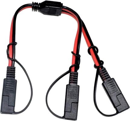 주문 14AWG SAE DC 전력 자동차 커넥터 케이블 Y 스플리터 1 ~ 2 SAE 확장 케이블 RV 카라반 태양 전지 패널 배터리 충전 online manufacture