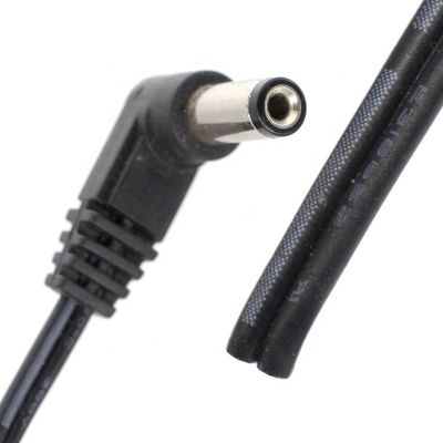 주문 90도 앵글 DC 배럴 잭 2.1x5.5mm 남성 여성 오픈 Pigtail DC 전원 케이블 online manufacture