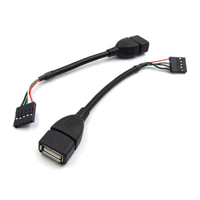 주문 사용자 정의 USB 2.0 타입 A 여성 플러그 헤더 5 핀 듀폰 커넥터 와이어 메인보드 케이블 online manufacture