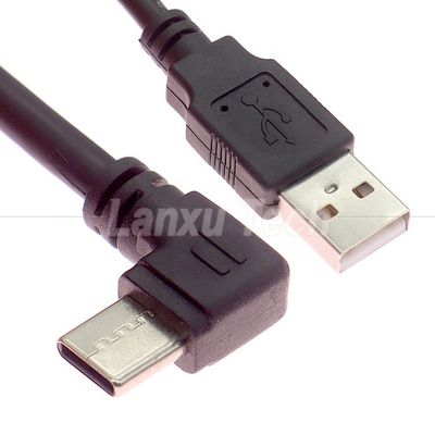 주문 90도 직각 빠른 충전 2A USB 2.0에서 C형 데이터 충전기 확장 케이블 online manufacture