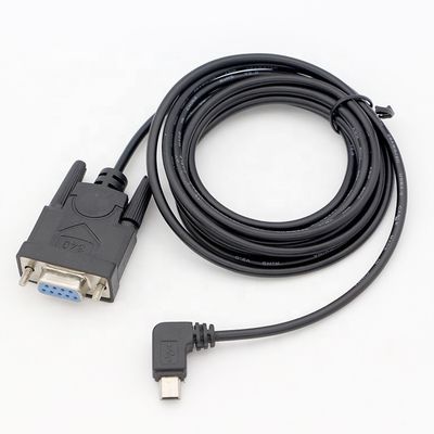 주문 사용자 정의 90도 오른쪽 각 미니 B USB 여자 DB9 RS232 시리즈 케이블 online manufacture