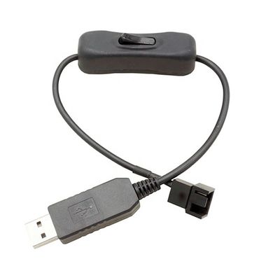 주문 12V 스텝 UP 부스트 USB 3 핀 4 핀 PWM PC 팬 ON OFF 스위치 전원 어댑터 케이블 online manufacture