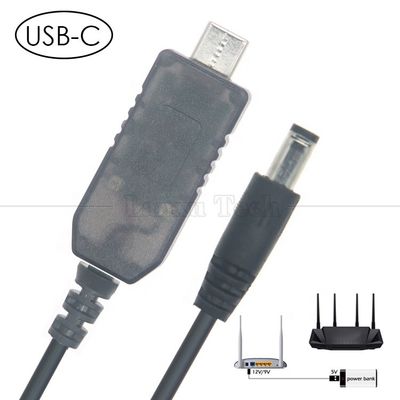 주문 USB 타입 C에서 DC 5.5x2.1mm 8.4v 7.4v 6v 4.5v 3.6v 3v 2.4v 9v 12v Wifi 라우터 LED 라이트 스트립 회로 출력 케이블 online manufacture