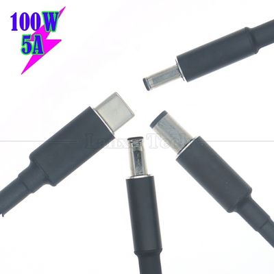 주문 20V 5A 100W 듀얼 E 마크 칩 PD 충전 USB 타입 C에서 DC 노트북 케이블 와이어 어댑터 HP 아수스 레노보 델 online manufacture