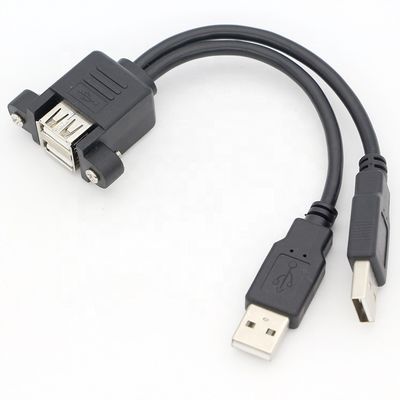 주문 스크루 잠금 스터드 0.5M 1M 2M 3M 남성에서 여성으로 듀얼 USB 패널 마운트 확장 케이블 online manufacture