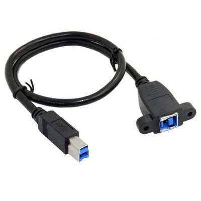 주문 스크루 잠금 스터드 남성에서 여성 패널 마운트 USB 3.0 B 타입 프린터 확장 케이블 online manufacture