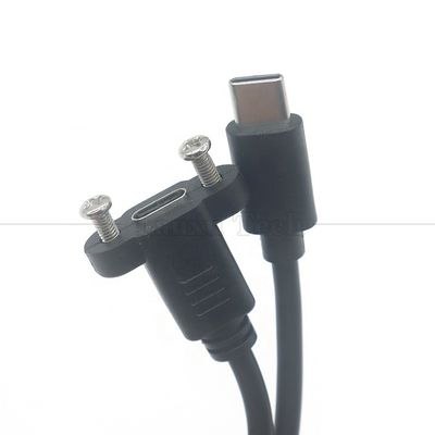 주문 30cm 50cm 나사 패널 마운트 남성에서 여성 USB 타입 C 3.1 확장 케이블 online manufacture