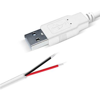 주문 커스텀 1m 2m 3m 하얀 USB A 남성 오픈 엔드 틴 와이어 브레이크오웃 확장 케이블 online manufacture