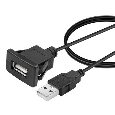 주문 방수 플러시 패널 마운트 남성 여성 소켓 USB 확장 전선 케이블 자동차 트럭 보트 오토바이 대시보드 online manufacture