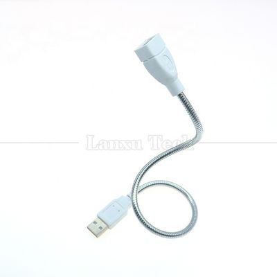 주문 플렉서블 금속 스테인리스 튜브 LED 라이트 팬용 USB 충전 확장 어댑터 케이블 online manufacture