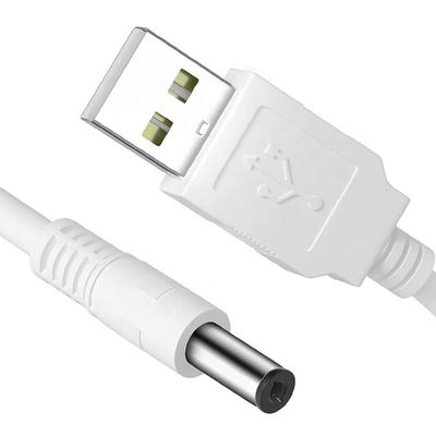 주문 하얀색 1M 5V USB 2.0 A 남성에서 DC 배럴 잭 5.5X2.1mm 전원 충전 케이블 online manufacture