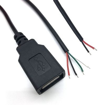 주문 남성 여성 USB 2.0 타입 A 플러그 자유 끝 틴 오픈 피그테일 와이어 충전 케이블 LED 스트립 online manufacture