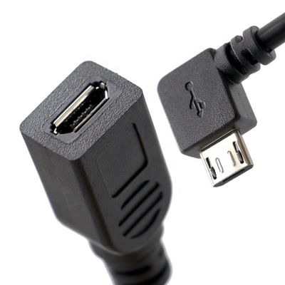 주문 사용자 지정 90도 직각 남성에서 여성 마이크로 USB 케이블 online manufacture